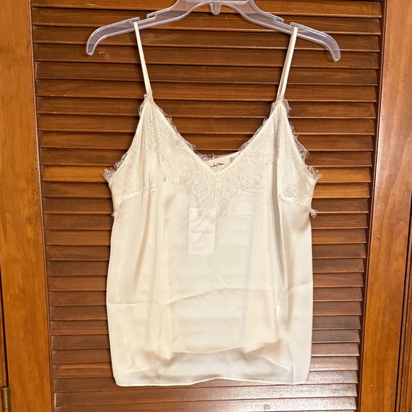 NEW Cream Lace Trim Tank Top - Picture 1 of 4